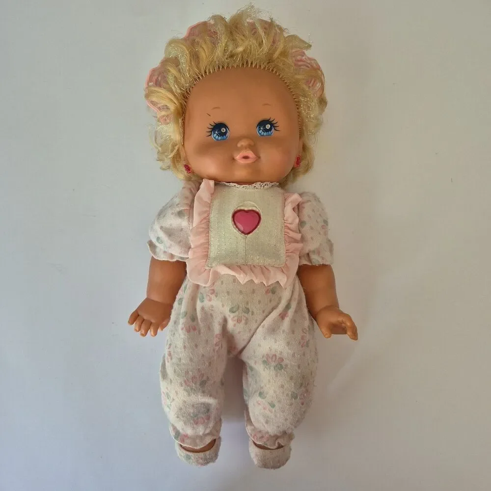 Mattel Baby PJ Sparkles Light Up Earrings and Headband Vintage Play Doll 1989